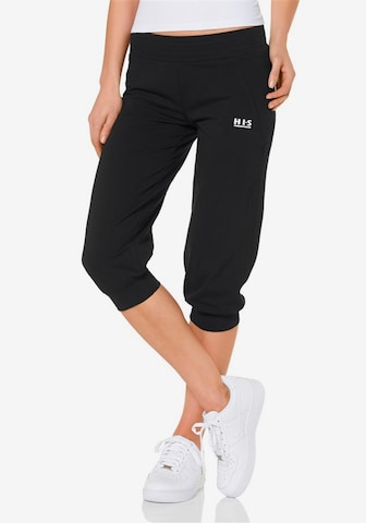 H.I.S Tapered Pants in Black: front