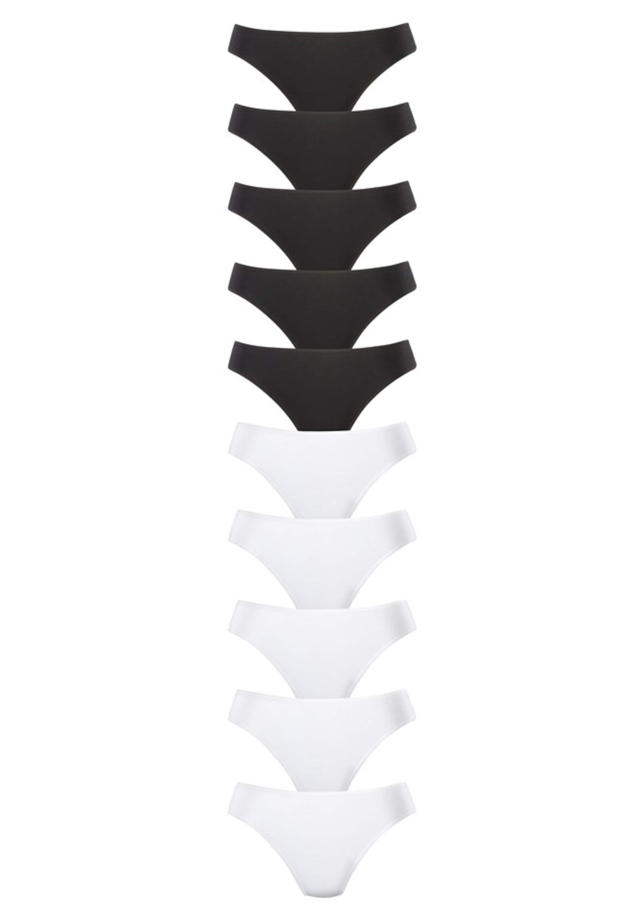 PETITE FLEUR String,  (10 Stck.) in Schwarz: Vorderseite