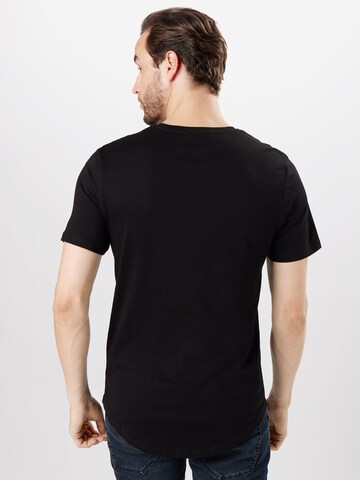 Only & Sons Regular Fit T-Shirt 'MATT' in Schwarz