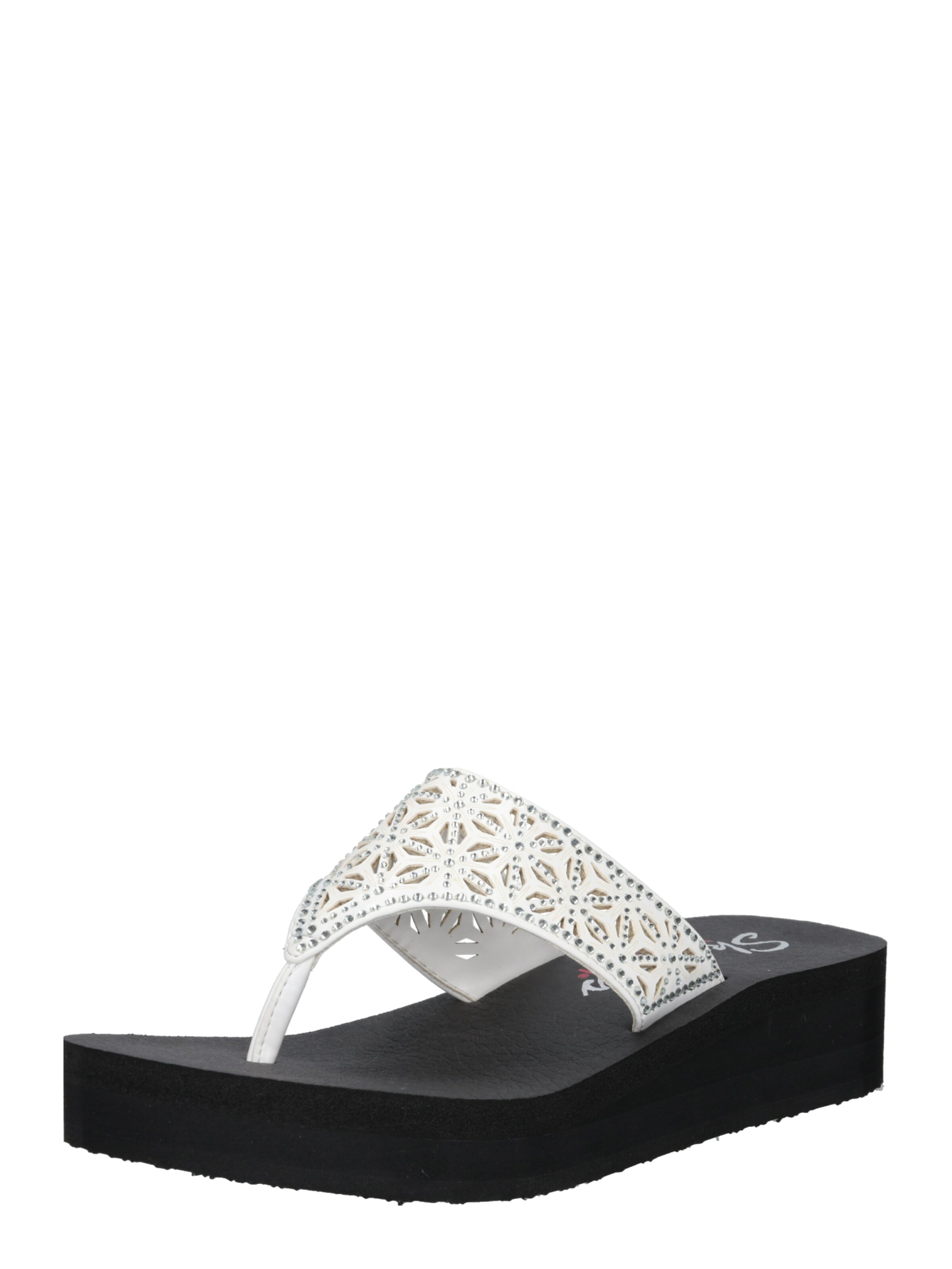 SKECHERS - Teenslipper 'VINYASA - GLASS STAR' in de kleur Zwart