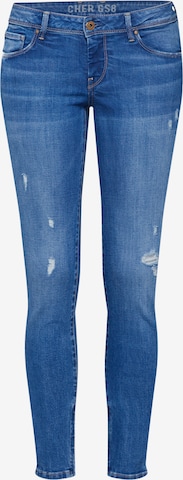 Coupe slim Jean 'Cher' Pepe Jeans en bleu : devant