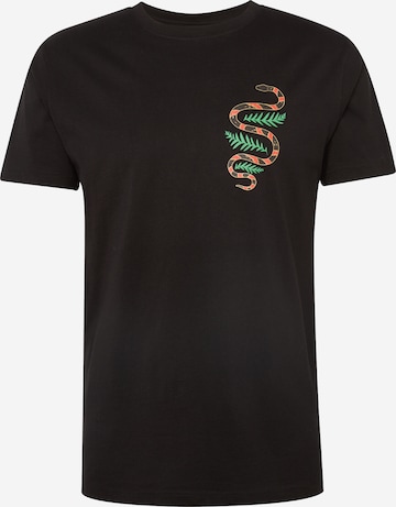 Mister Tee - Camiseta 'Snake' en negro: frente