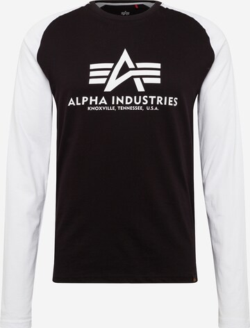 ALPHA INDUSTRIES Shirt in Zwart: voorkant