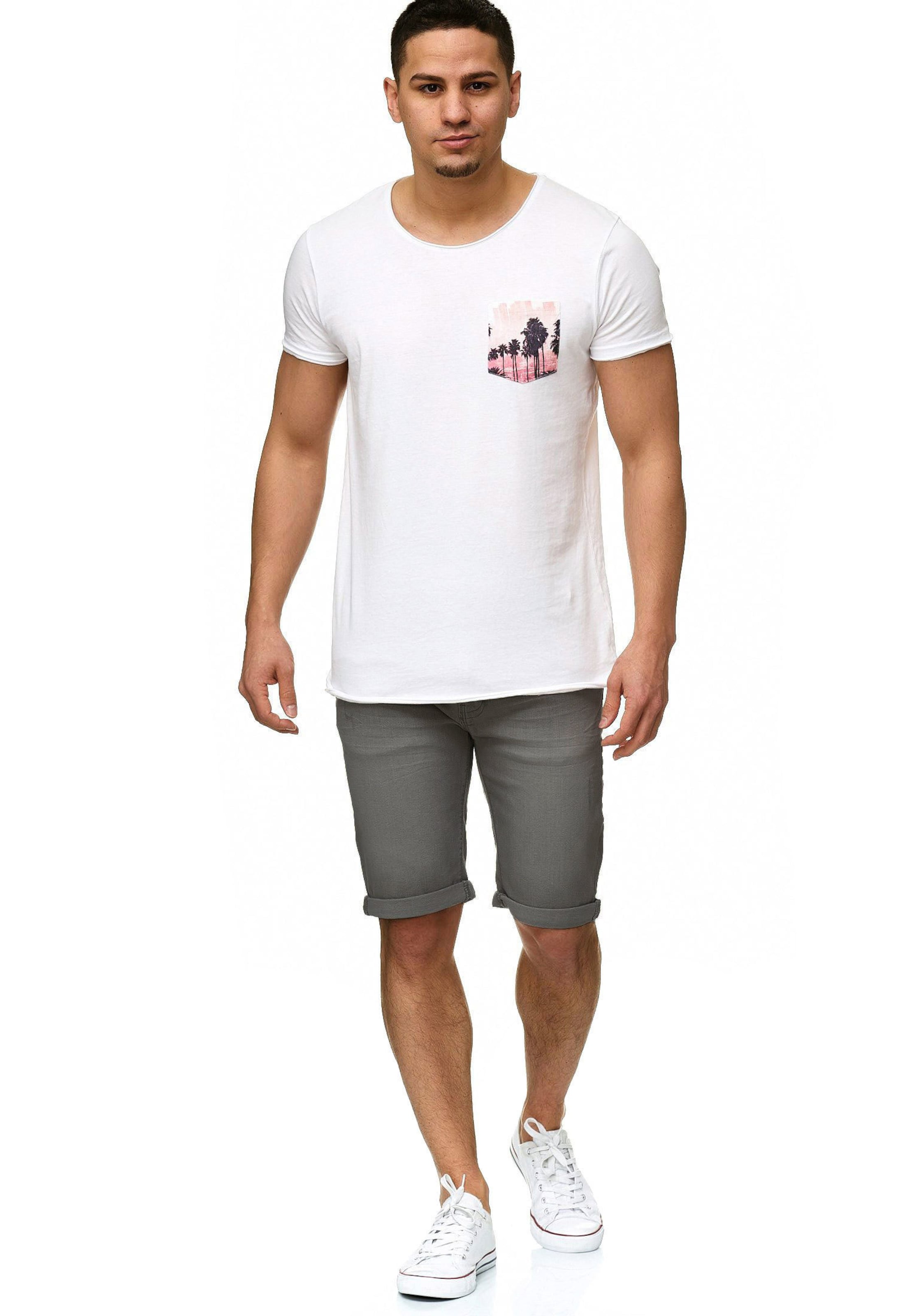 INDICODE JEANS Regular Shorts 'Caden' in Grau