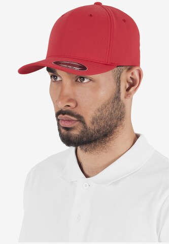 Casquette 'Panel' Flexfit en rouge : devant