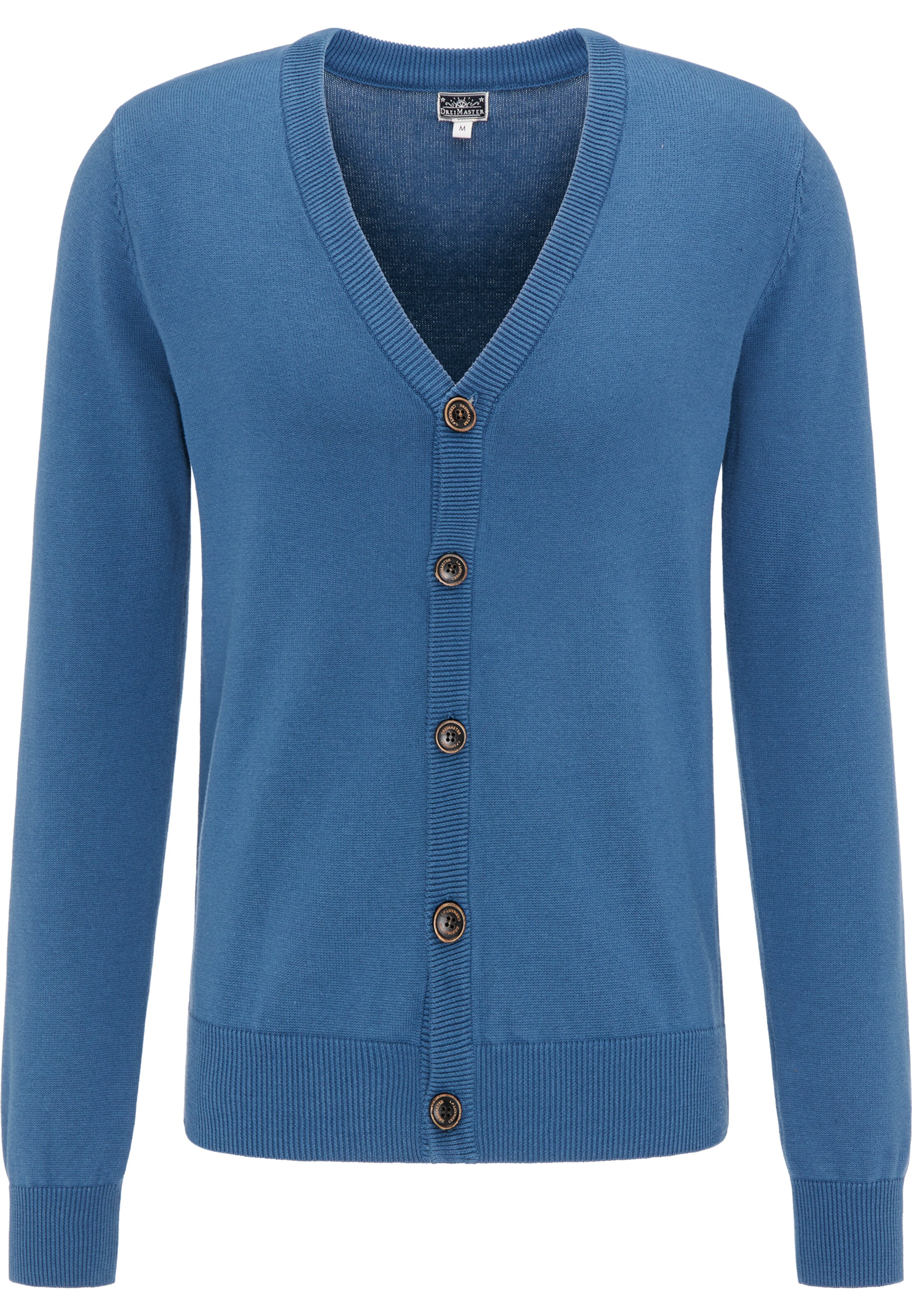 DREIMASTER - Gebreid vest 'Maritim' in de kleur Blauw