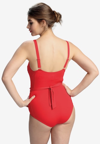 petit amour Bustier Badeanzug 'Ada' in Rot