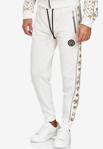 Redbridge Tapered Pants in White: front