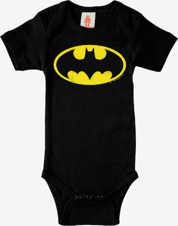 LOGOSHIRT Baby-Body Batman - Logo in Schwarz: predná strana