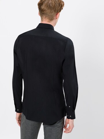 OLYMP Slim Fit Hemd 'Level 5' in Schwarz: Rückseite
