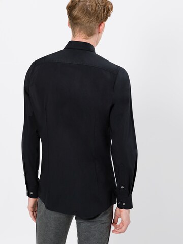 OLYMP Slim fit Business Shirt 'Level 5' in Black: back