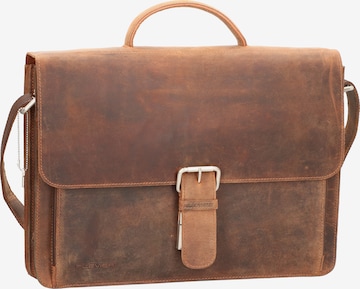 Plevier Document Bag 'Retro Darwin' in Brown