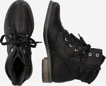 Rieker Ботинки на шнуровке в Черный: сбоку