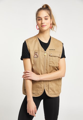 MYMO Vest in Beige: front