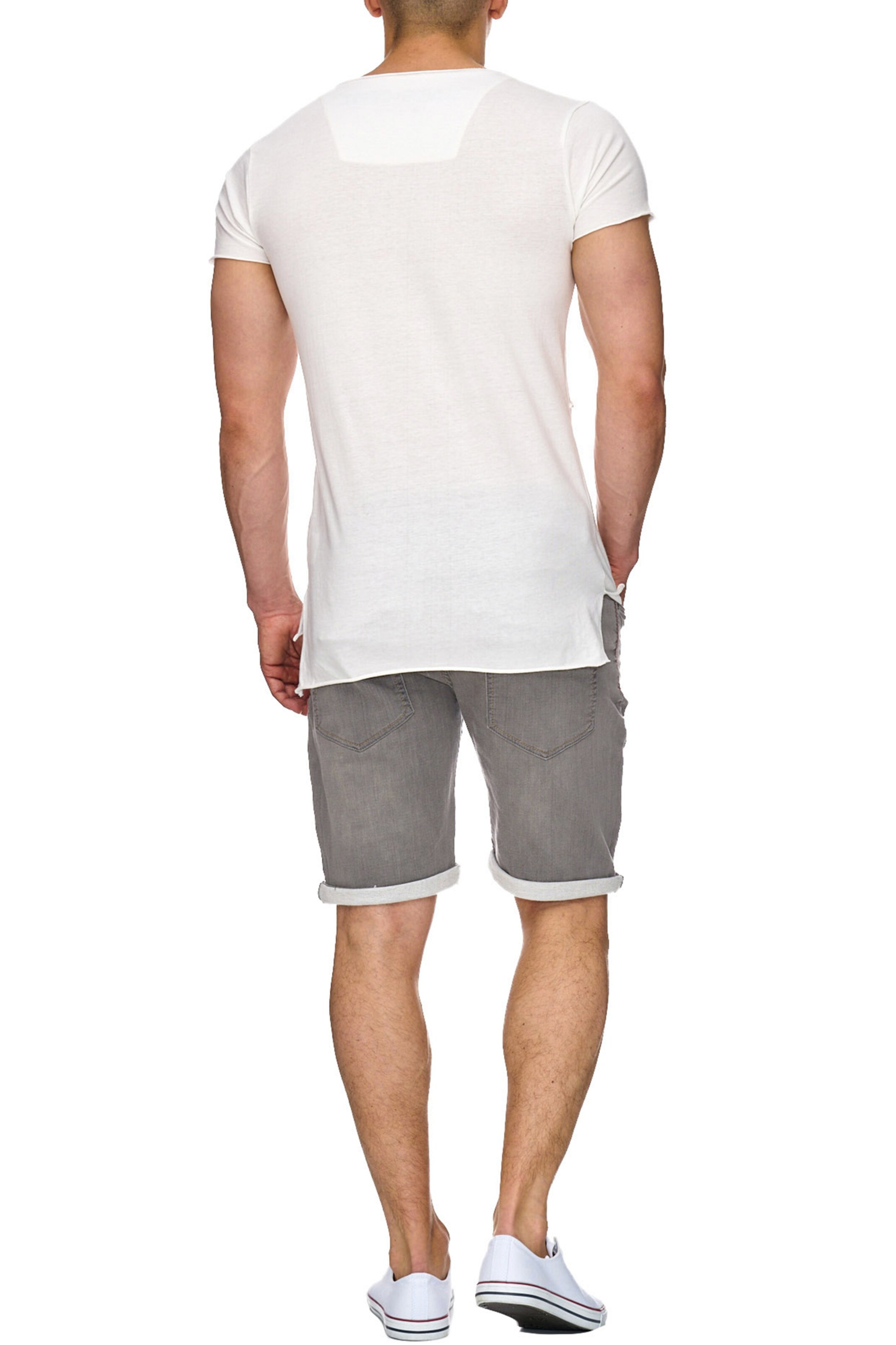 Coupe slim Pantalon ' Kadin Shorts ' INDICODE JEANS en gris