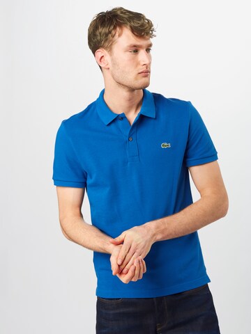 LACOSTE Slim fit Majica | modra barva: sprednja stran