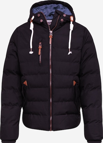 BRAVE SOUL Winter Jacket 'MJK-CHANDL9A/WS' in Black: front