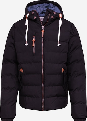 BRAVE SOUL Winterjas 'MJK-CHANDL9A/WS' in Zwart: voorkant