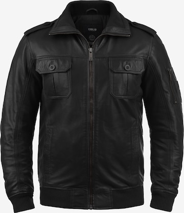 !Solid Lederjacke 'Famash' in Schwarz: predná strana