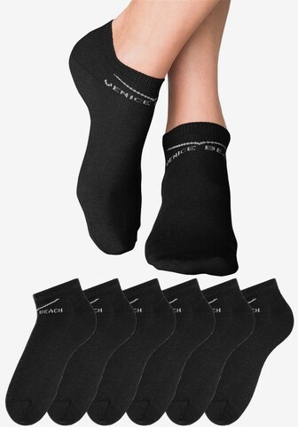 VENICE BEACH Дамски чорапи тип терлици в черно: отпред