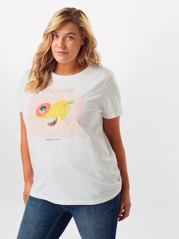 T-shirt 'Reli' ONLY Carmakoma en blanc : devant