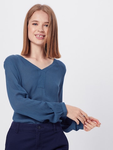 Kaffe Blouse in Blauw: voorkant