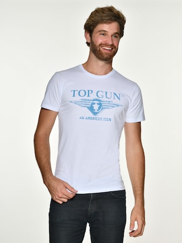 TOP GUN T-Shirt 'Beach' in Weiß: predná strana