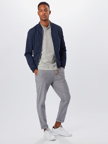 JACK & JONES Regular fit Тениска 'Bluwin' в сиво