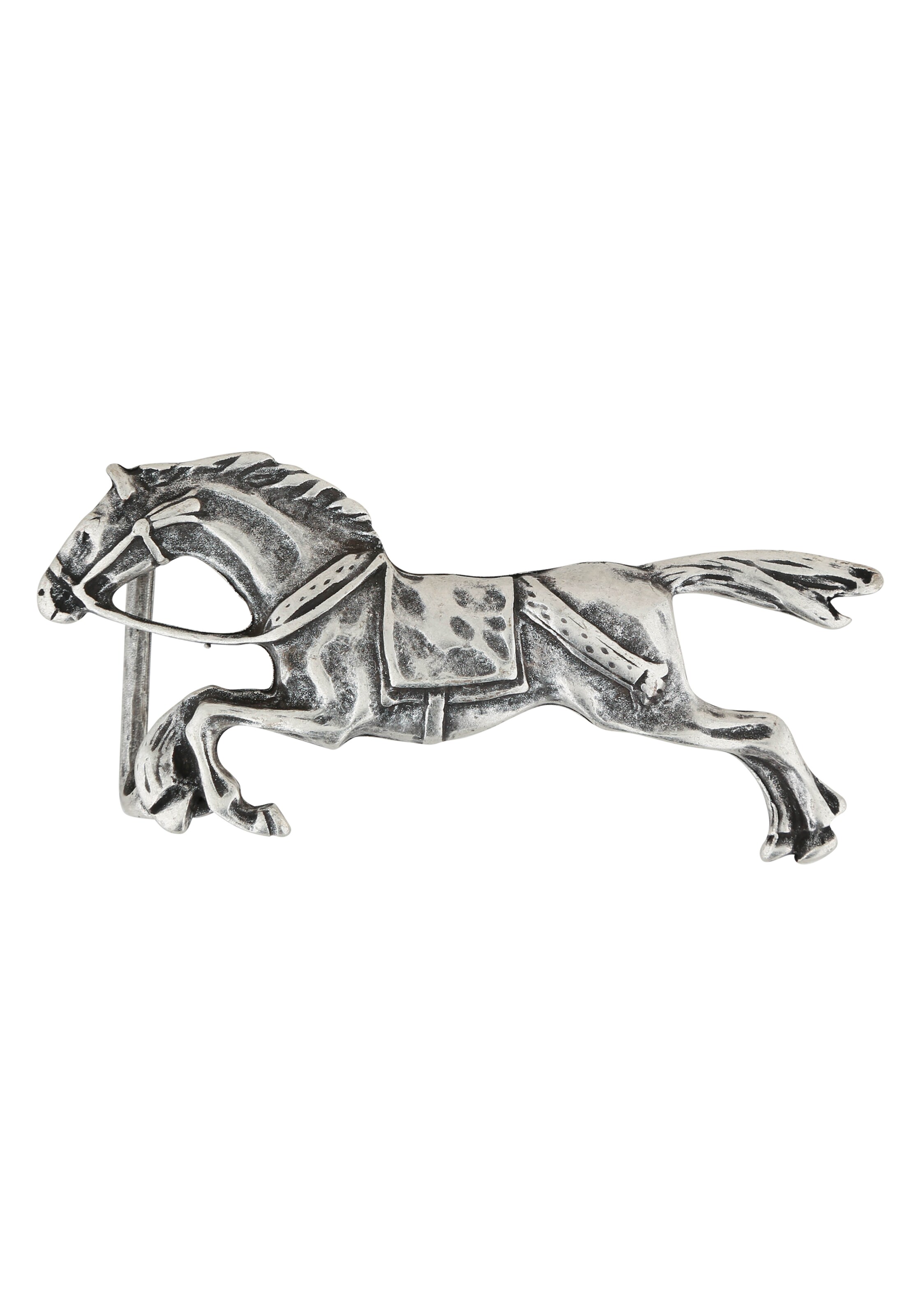 RETTUNGSRING by showroom 019° Rennpferd-Wechselschließe in Silber: Vorderseite