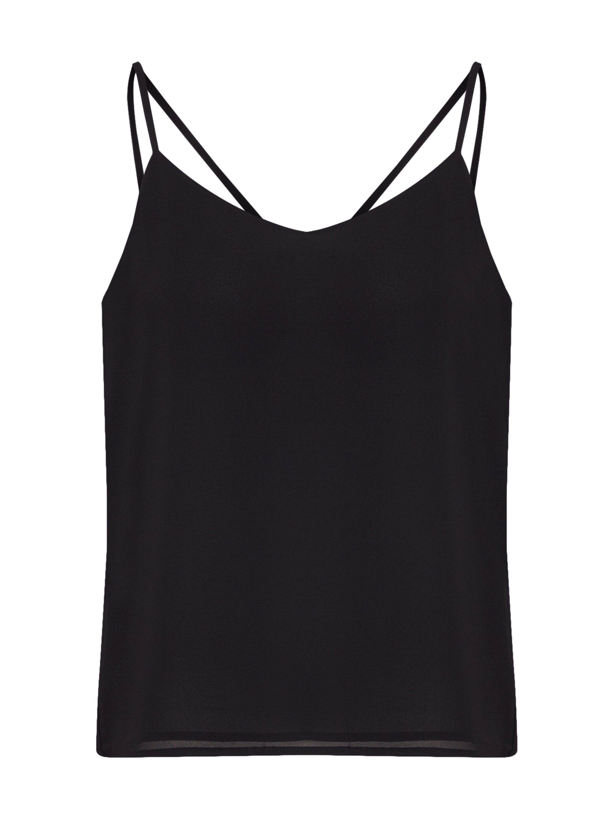 ONLY - Blouse 'onlMOON SL TOP WVN' in de kleur Zwart