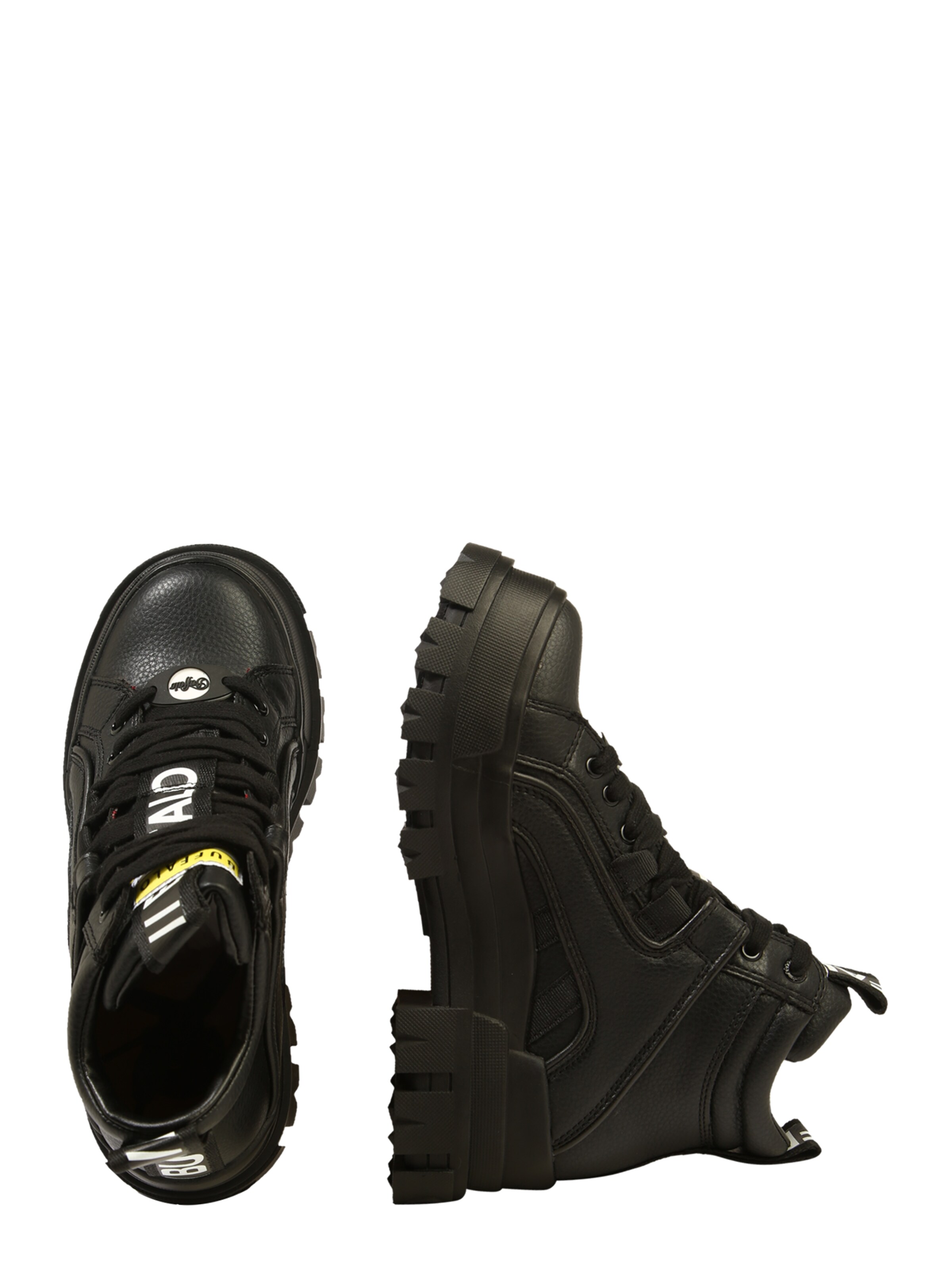 BUFFALO - Botim com fivela 'Aspha' em preto