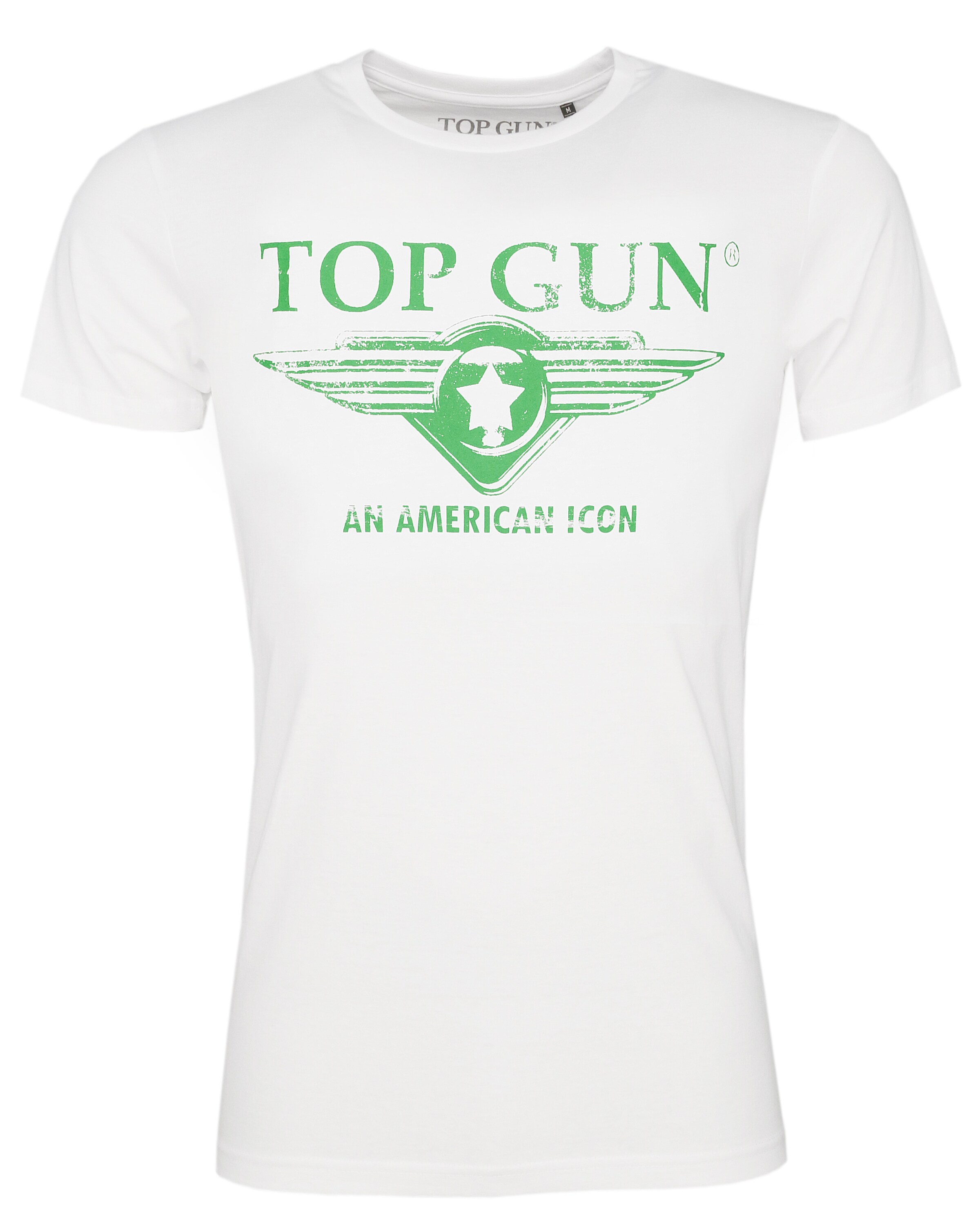 TOP GUN Shirt 'Beach' in Wit: voorkant