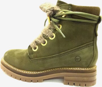 TAMARIS Lace-Up Ankle Boots in Green