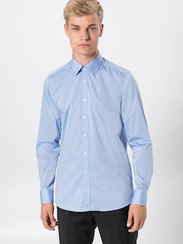 Coupe slim Chemise business 'Level 5' OLYMP en bleu : devant