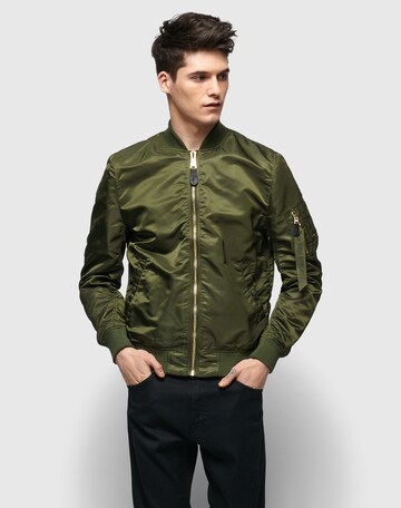 ALPHA INDUSTRIES Kevad-sügisjope 'MA-1 VF LW', värv roheline: eest vaates