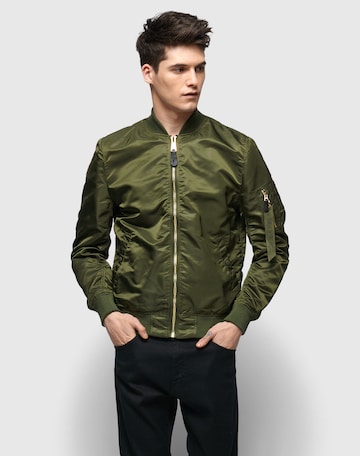 ALPHA INDUSTRIES Övergångsjacka 'Ma-1 Vf Lw' i grön: framsida