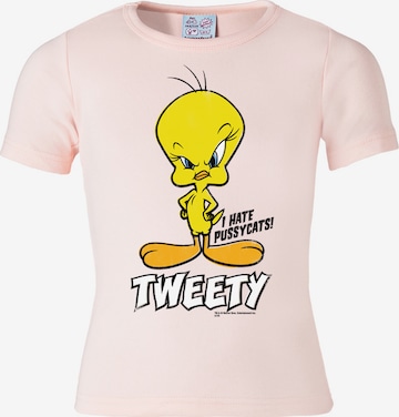 LOGOSHIRT T-Shirt "Tweety" in Pink: predná strana