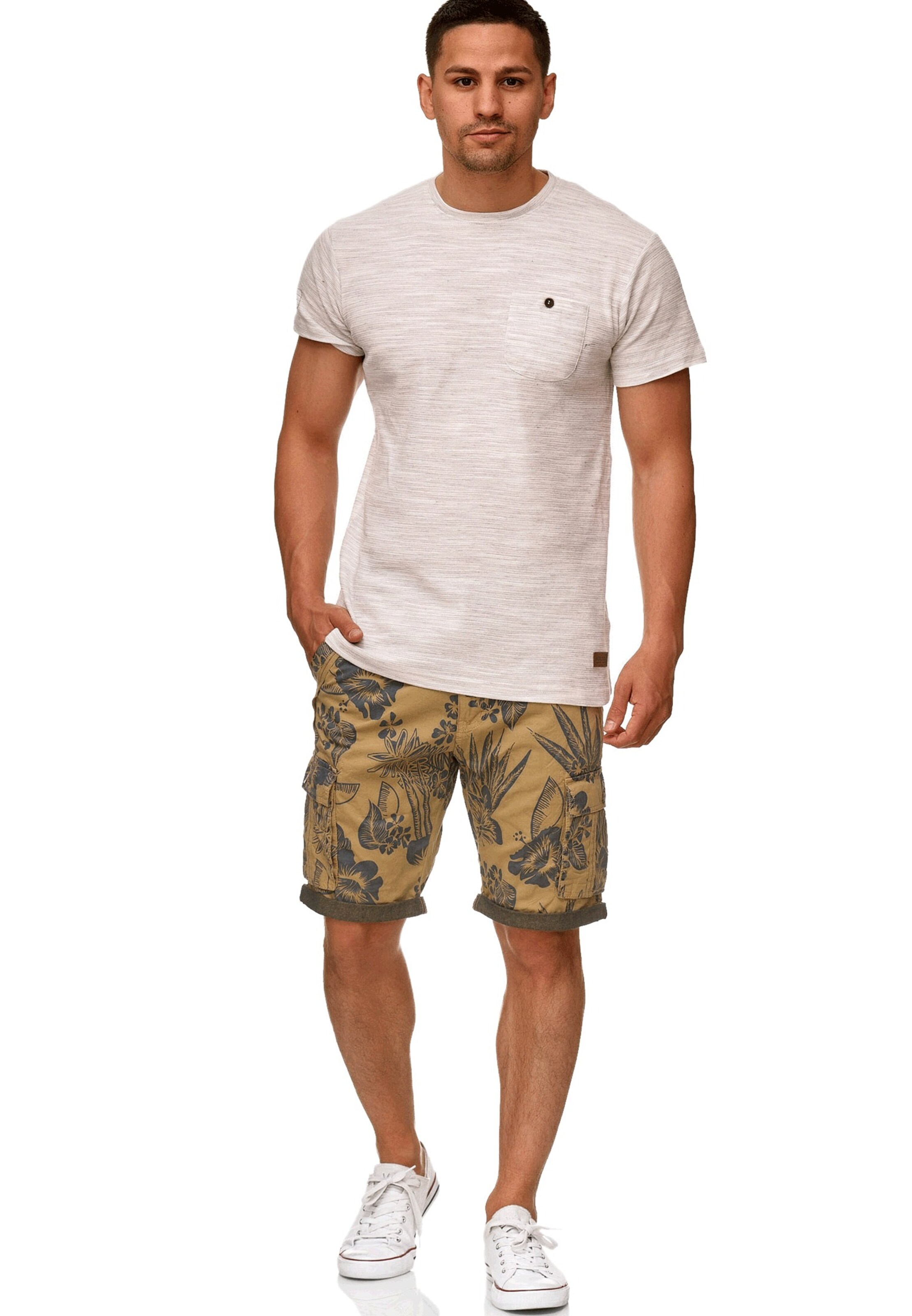 INDICODE JEANS Regular Cargo trousers 'Albert' in Brown