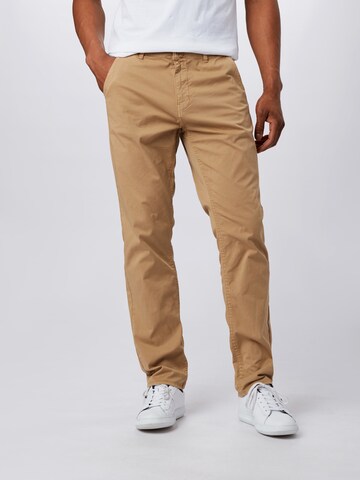 Coupe slim Pantalon chino 'Noos' BLEND en beige : devant