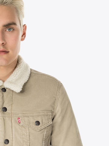 LEVI'S ® Between-season jacket 'Type 3 Sherpa Trucker Jacket' in Beige