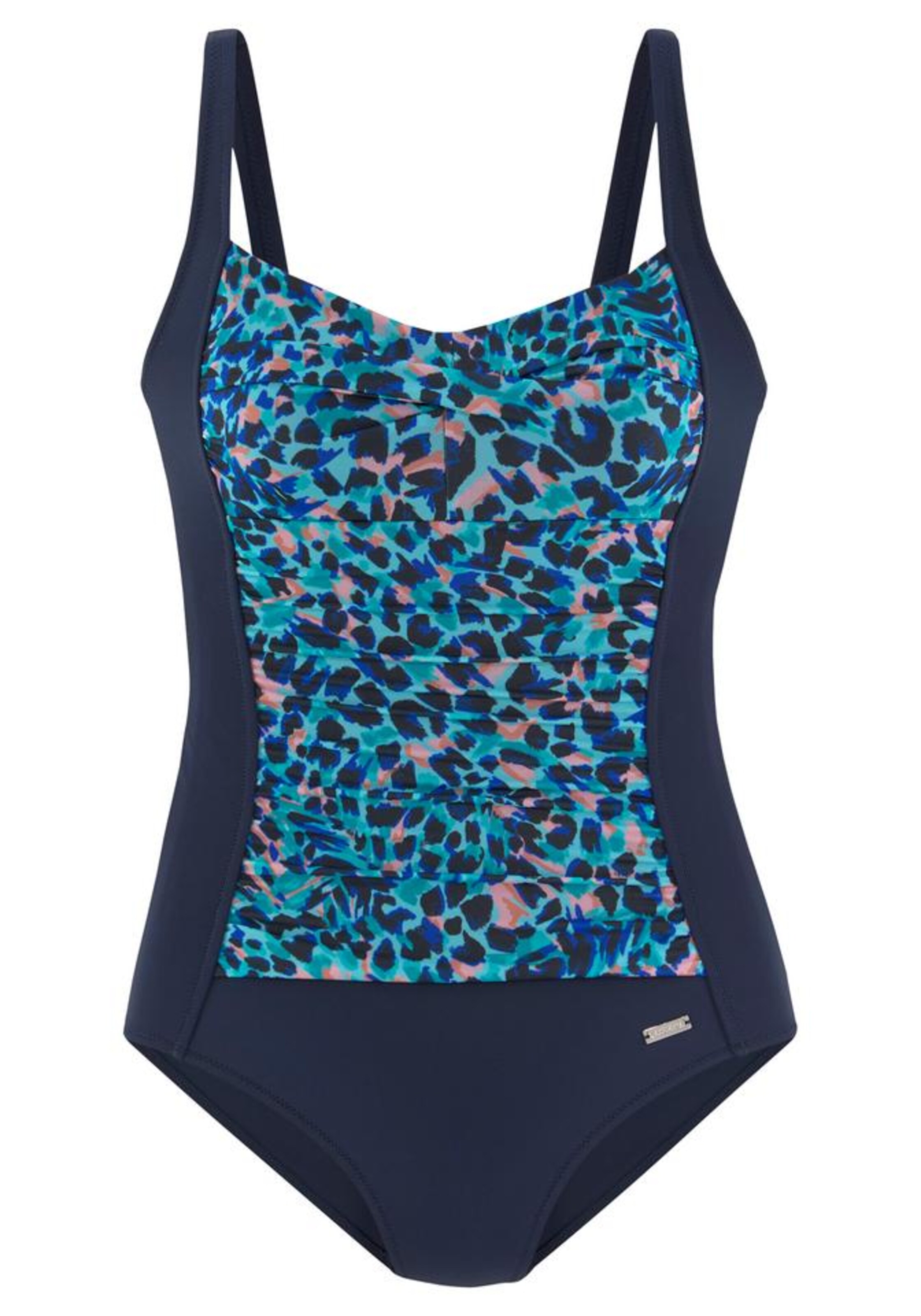 LASCANA T-Shirt Badeanzug in Blau: Vorderseite