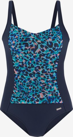 LASCANA T-shirt Swimsuit in Blue: front