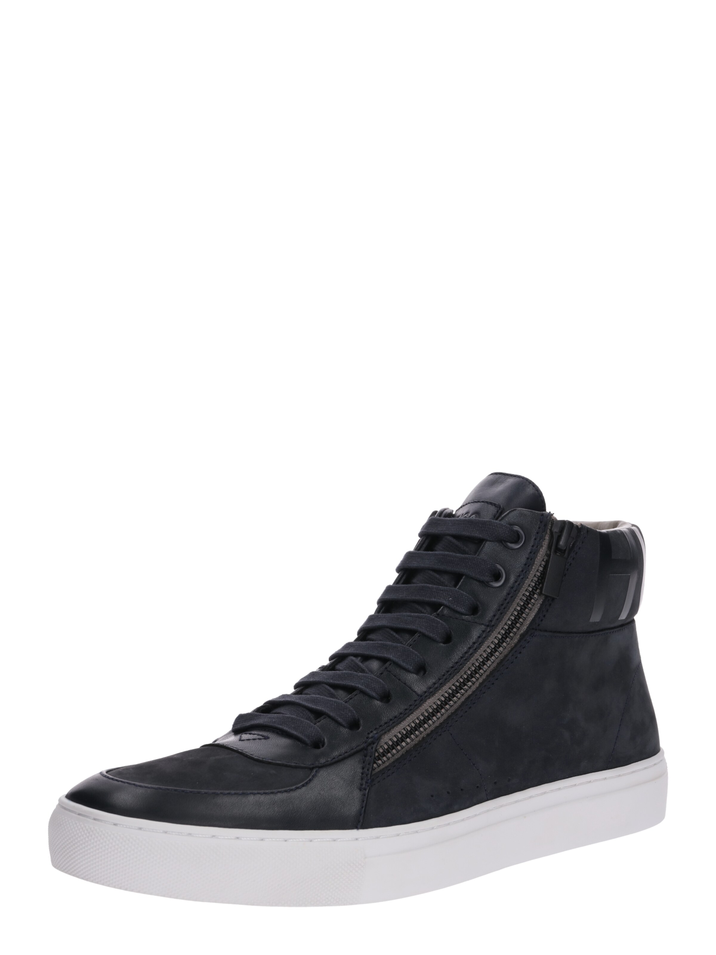 HUGO - Sneakers hoog 'Futurism_Hito_nuzp' in de kleur Navy