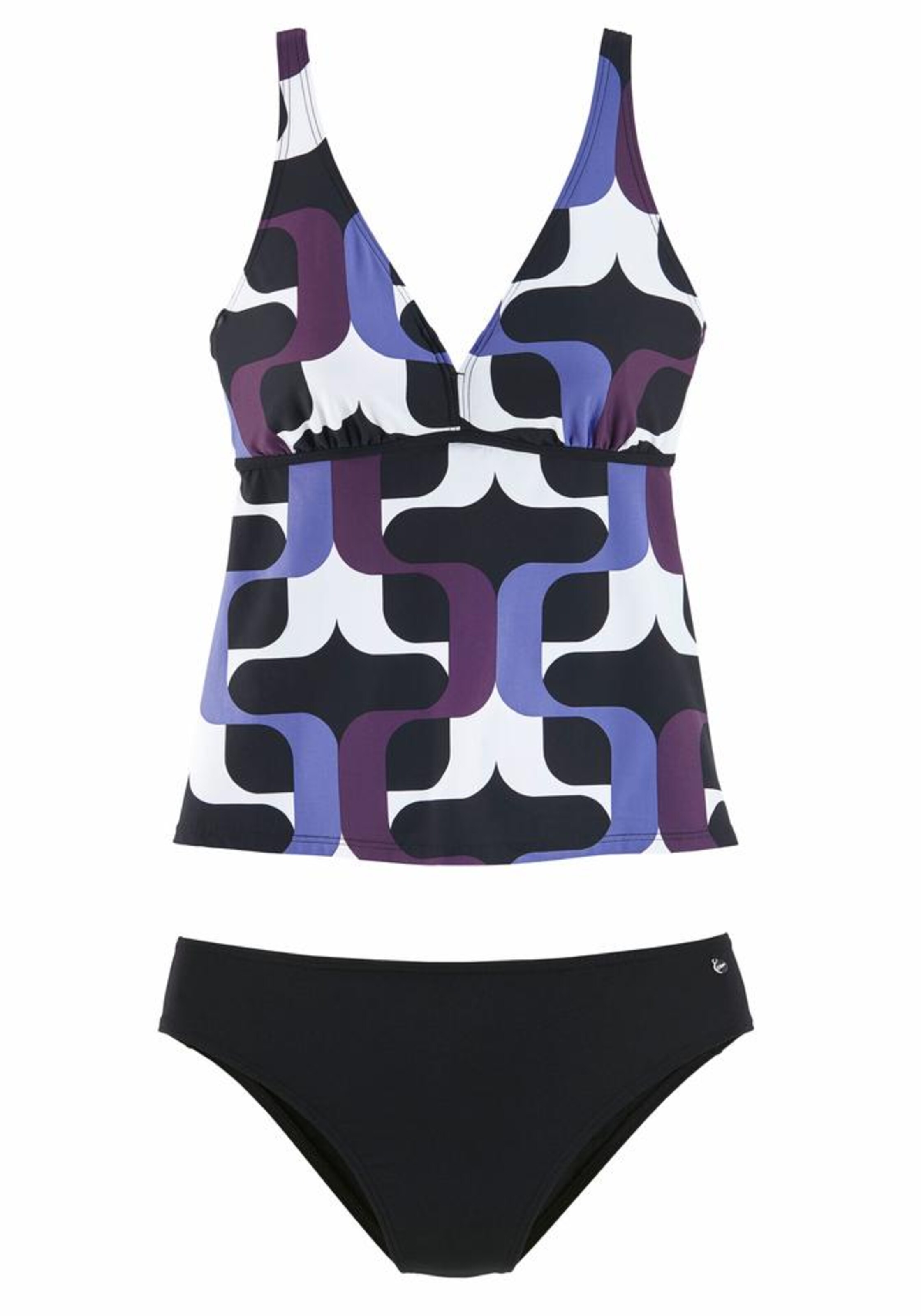 s.Oliver BügelTankini in blau / dunkellila / schwarz / weiß ABOUT YOU