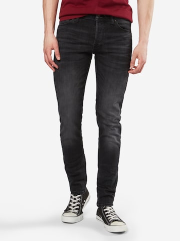 Coupe slim Jean 'Glenn' JACK & JONES en noir : devant