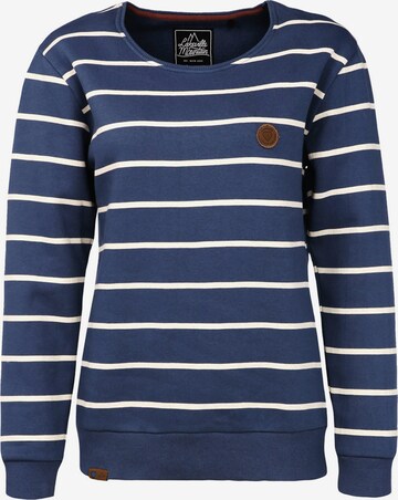 Lakeville Mountain Sweatshirt 'Cuanda Striped' in Blau: predná strana