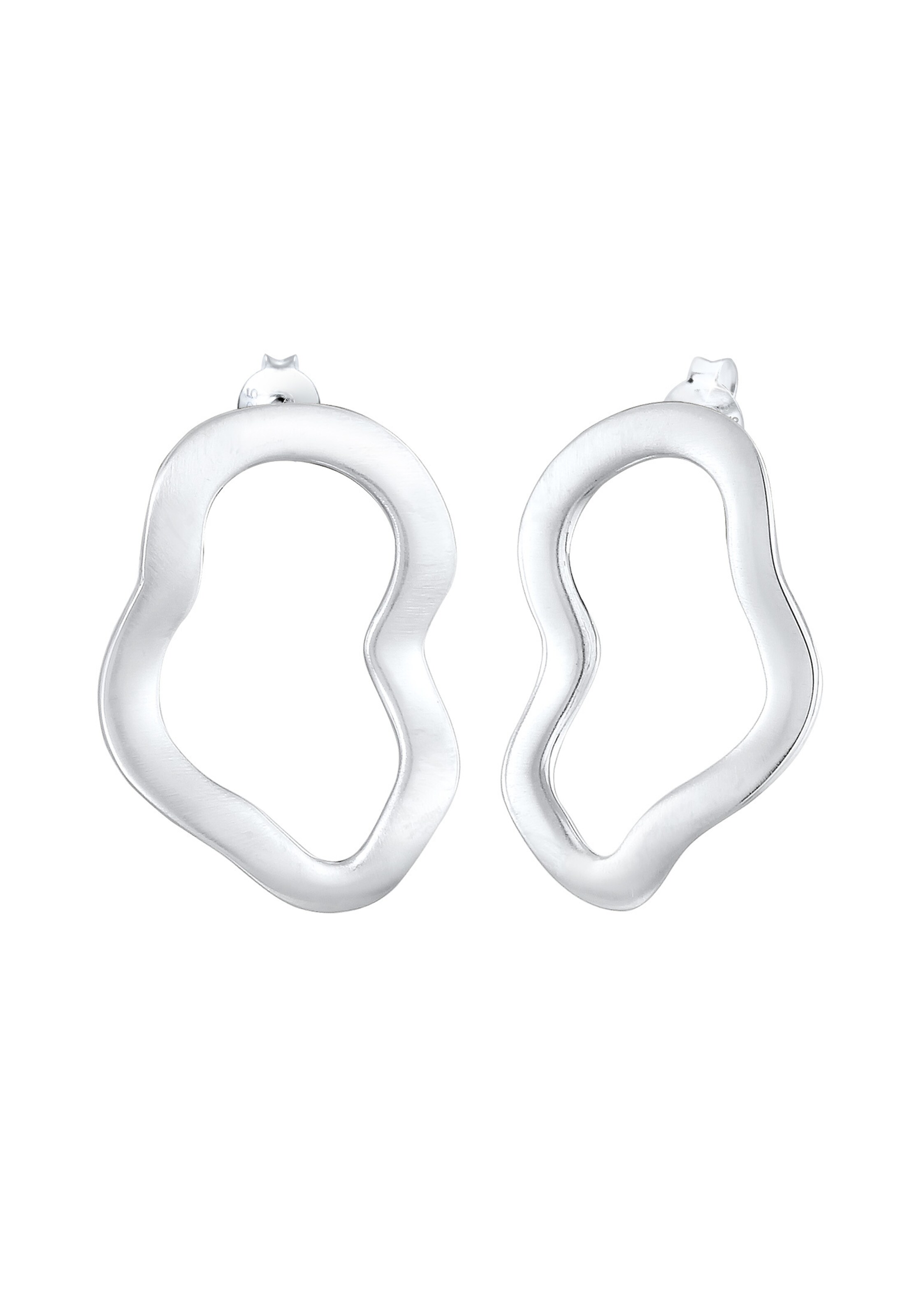 ELLI Earrings 'Organic' in Silver: front