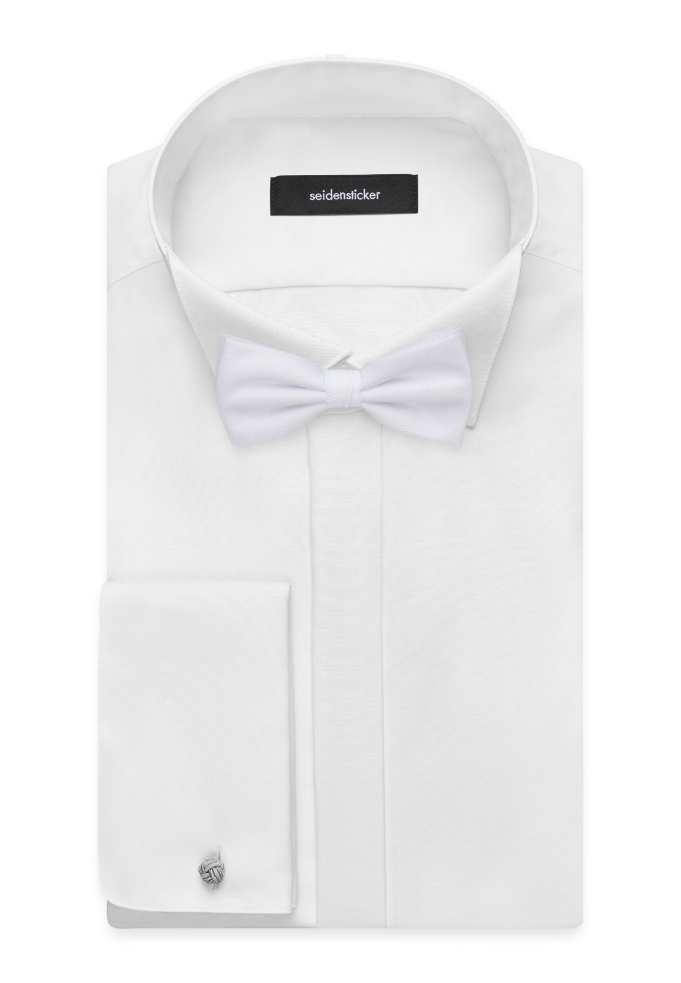 SEIDENSTICKER Vlinderdasje 'Schwarze Rose' in Wit