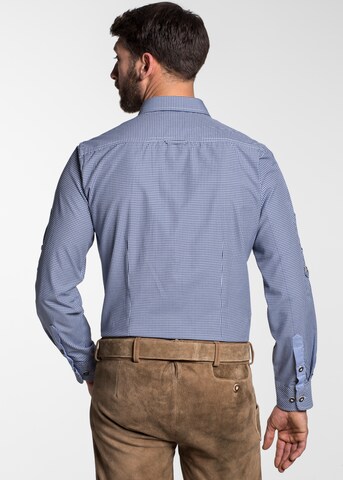 SPIETH & WENSKY Slim fit Klederdracht overhemd 'Dorf' in Blauw