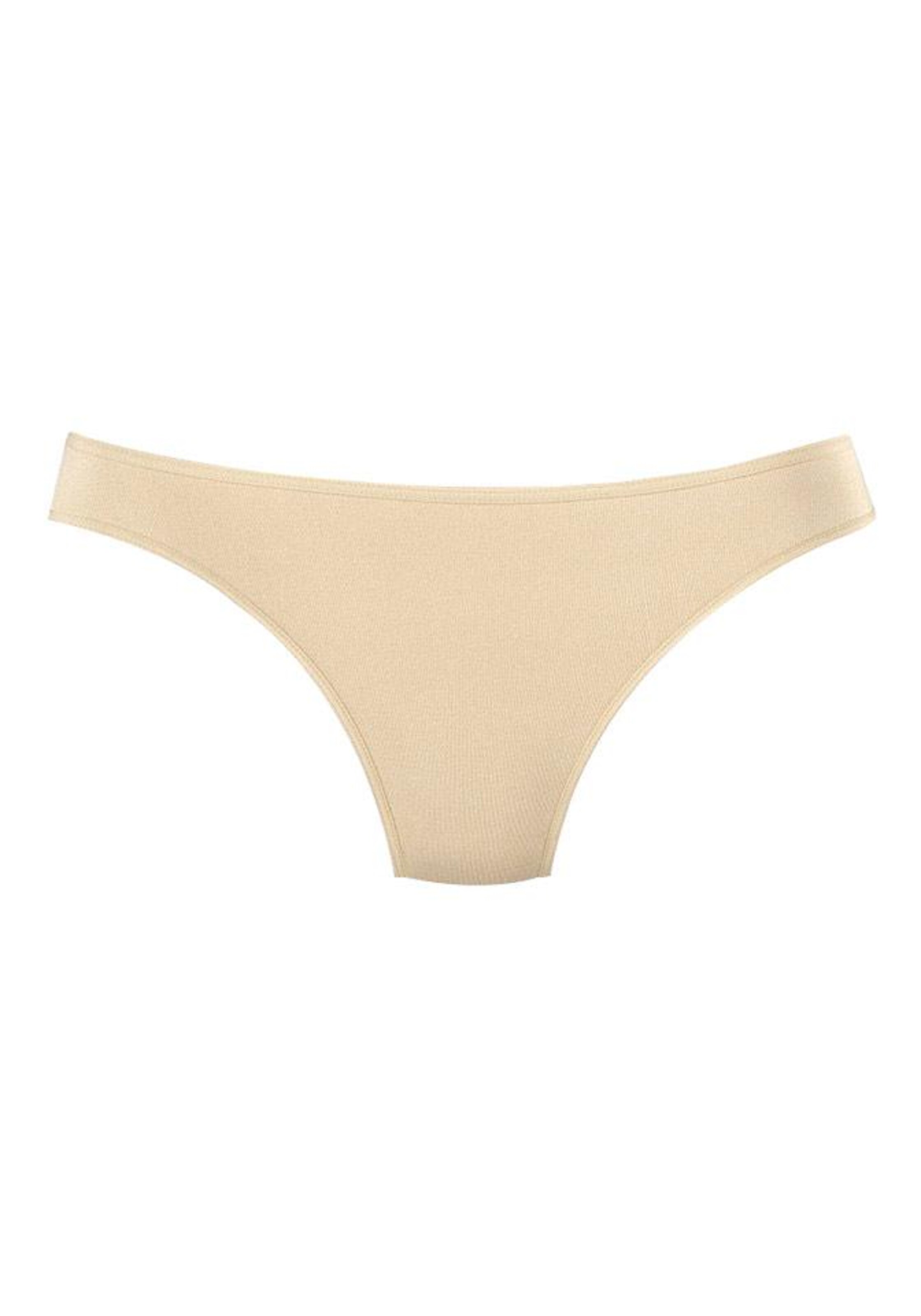 LASCANA Thong in Beige: front